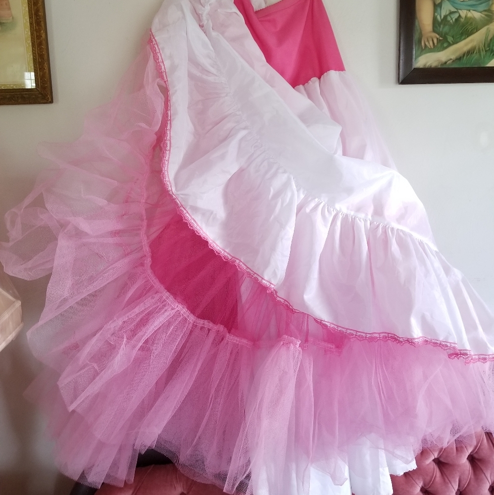 Custom Pink A Line Crinoline